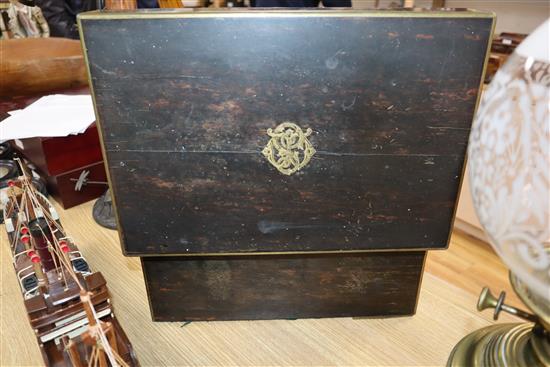 A Victorian coromandel toilet box height 23cm